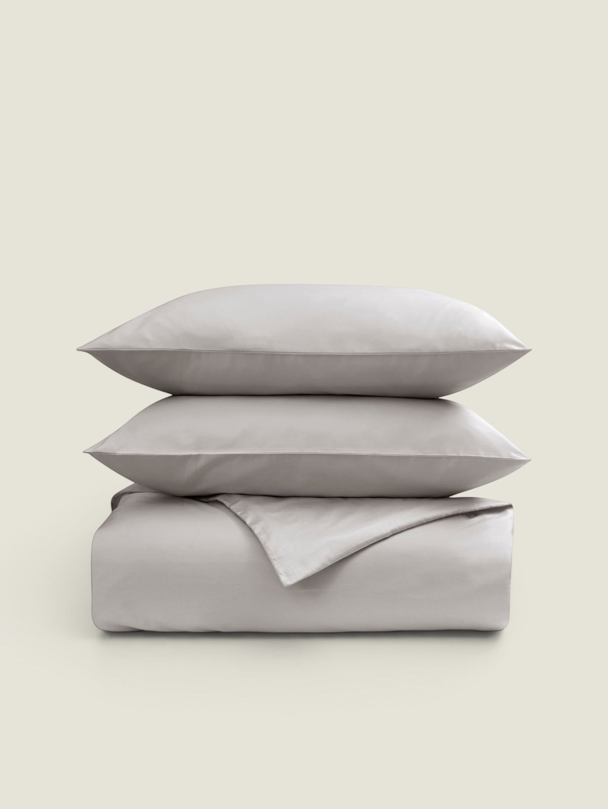 Christy Classic Duvet Set - 400 Thread Count Sateen King / Silver/Grey