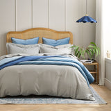 400TC Sateen - Classic Sateen Duvet Set Silver/Grey / Gulf King Duvet Set -240x220, 50x75 CM (2)
