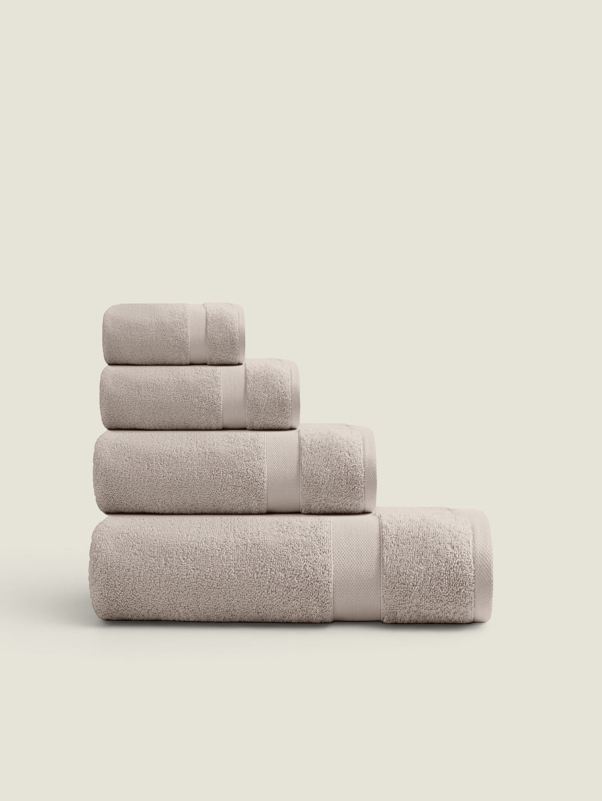 Hotel Luxury Supima Towels - 600 GSM Bath Sheets / Light Grey