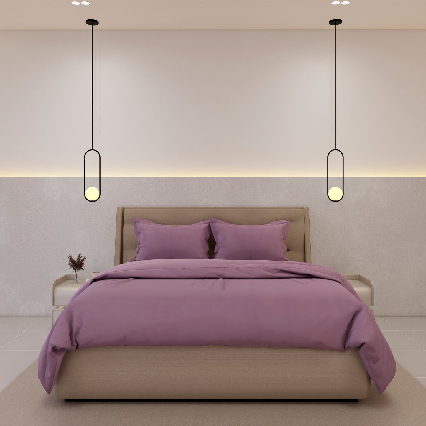 Royal Living Duvet Cover - 200 Thread Count King - 240 x 220 CM / PURPLE