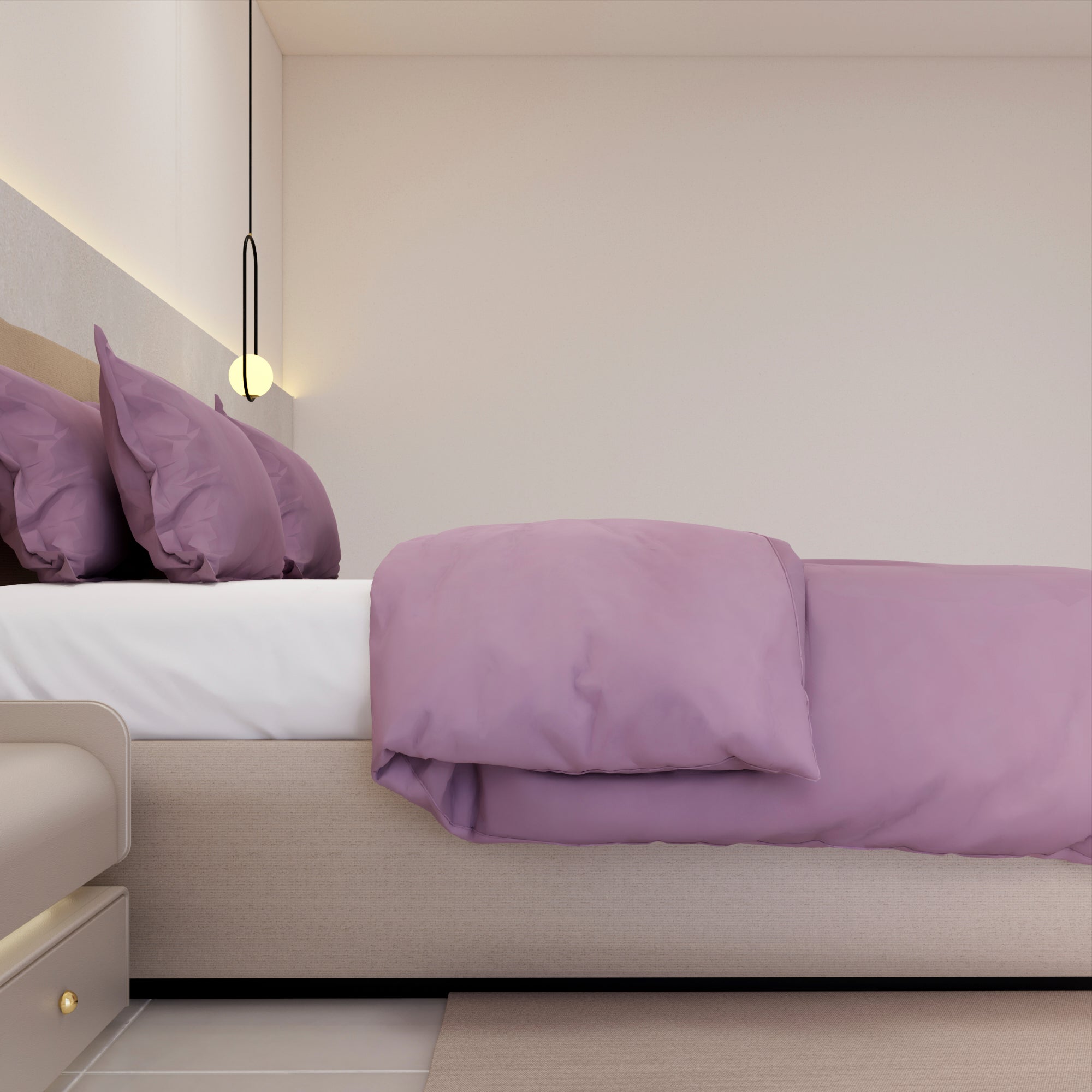 Royal Living Duvet Cover - 200 Thread Count King - 240 x 220 CM / PURPLE