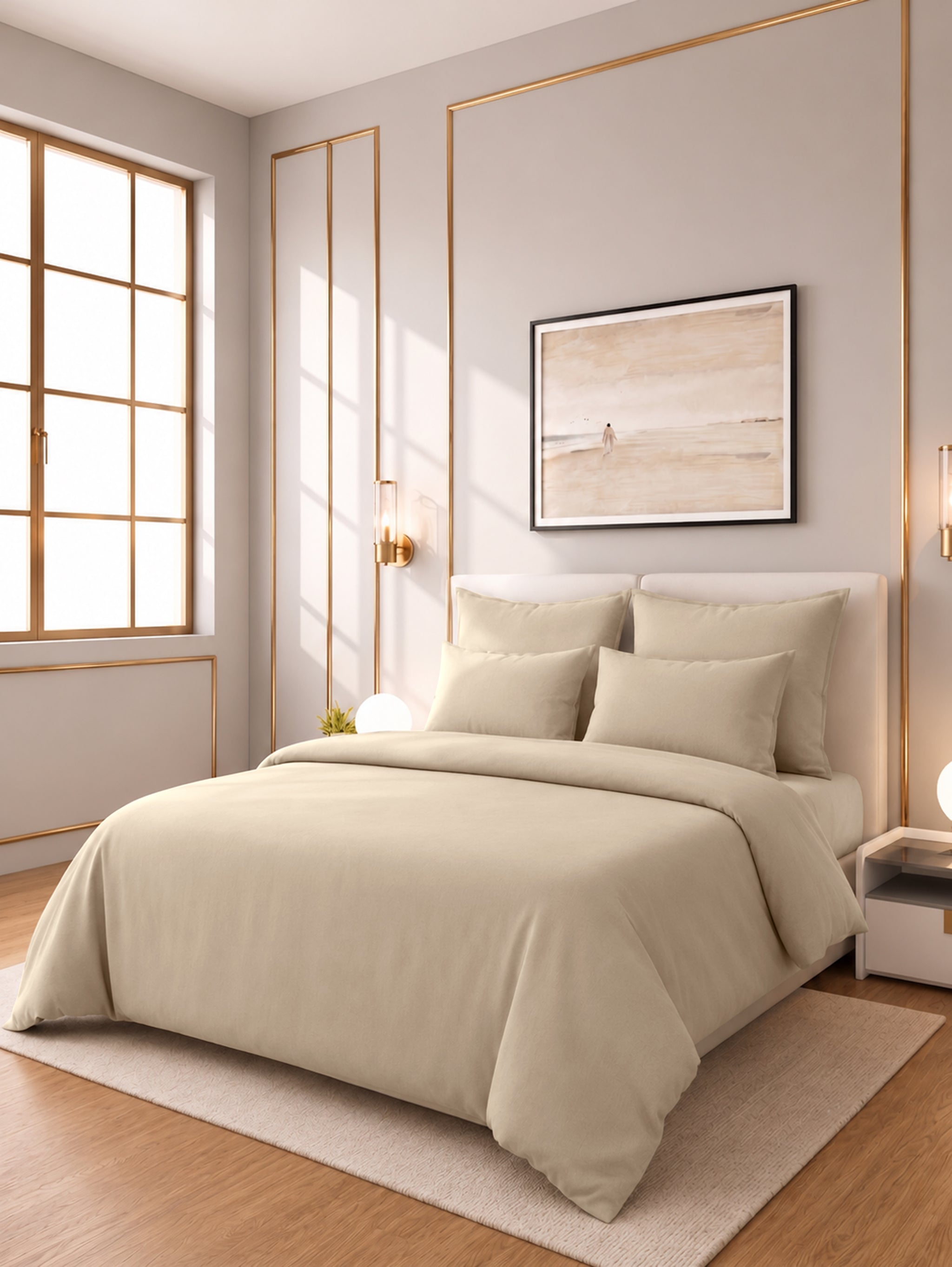 500 Thread Count 100% Egyptian Cotton Sateen 3 Pc Duvet Cover Set