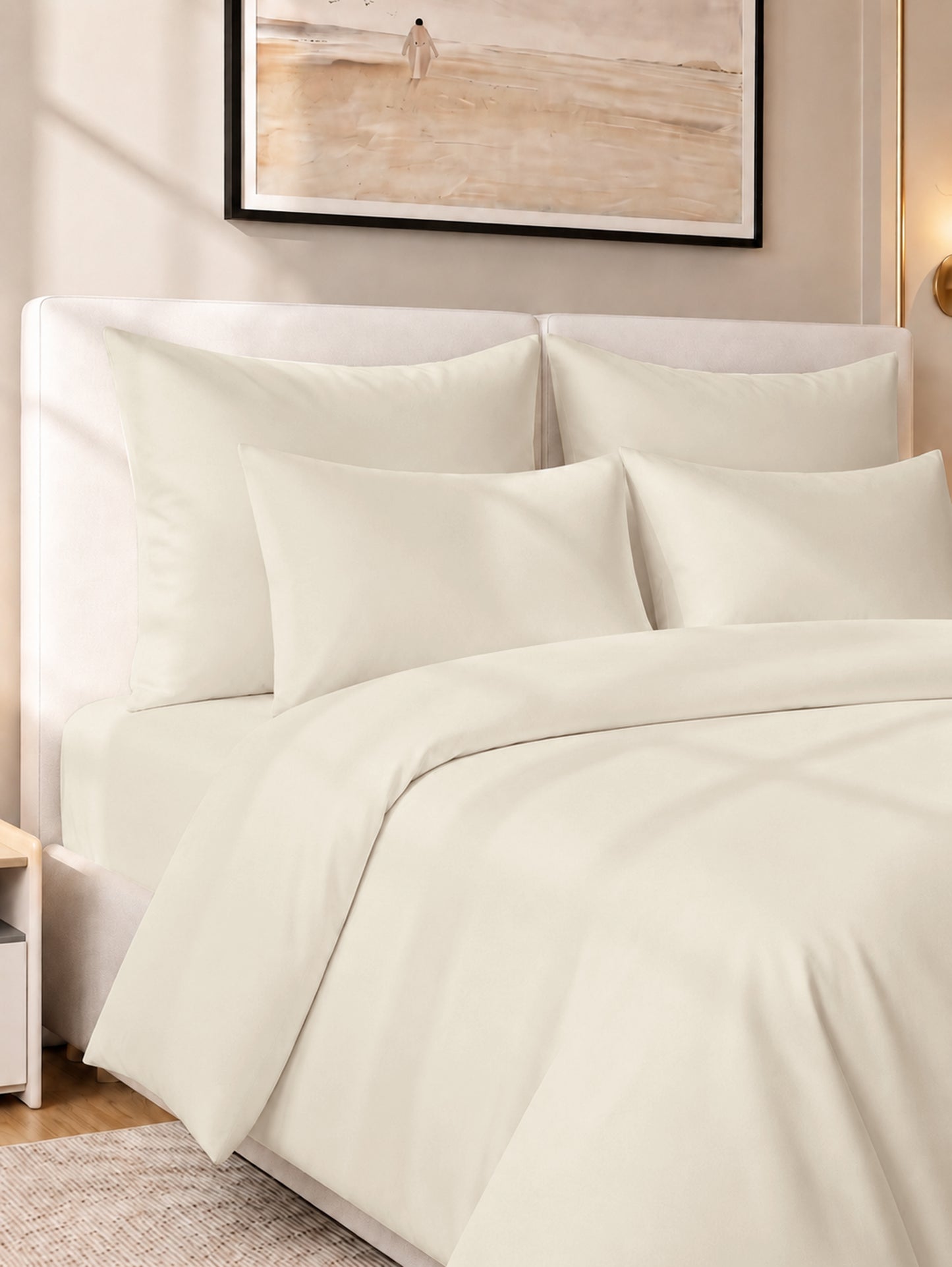 500 Thread Count 100% Egyptian Cotton Sateen 3 Pc Duvet Cover Set