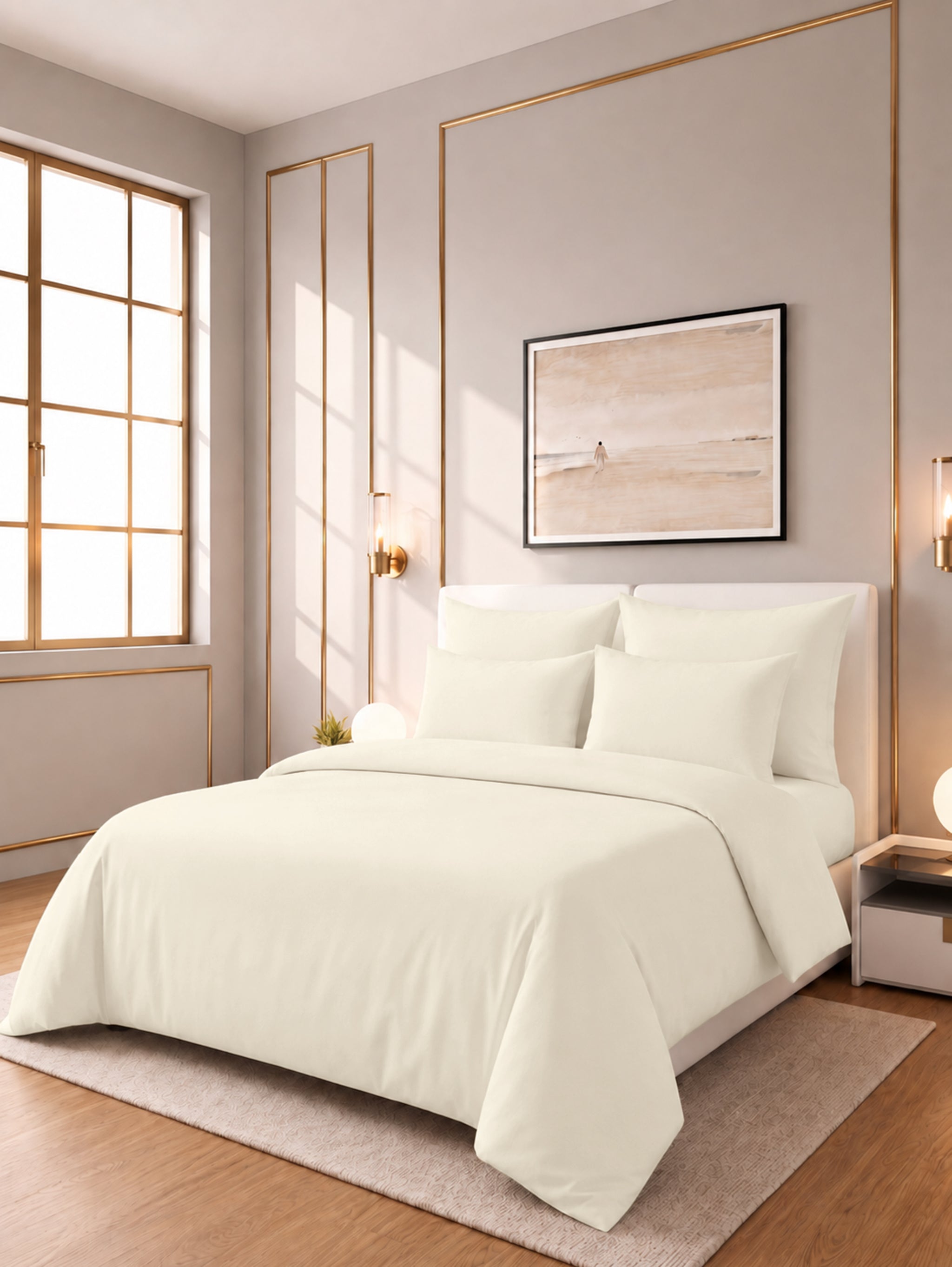 500 Thread Count 100% Egyptian Cotton Sateen 3 Pc Duvet Cover Set