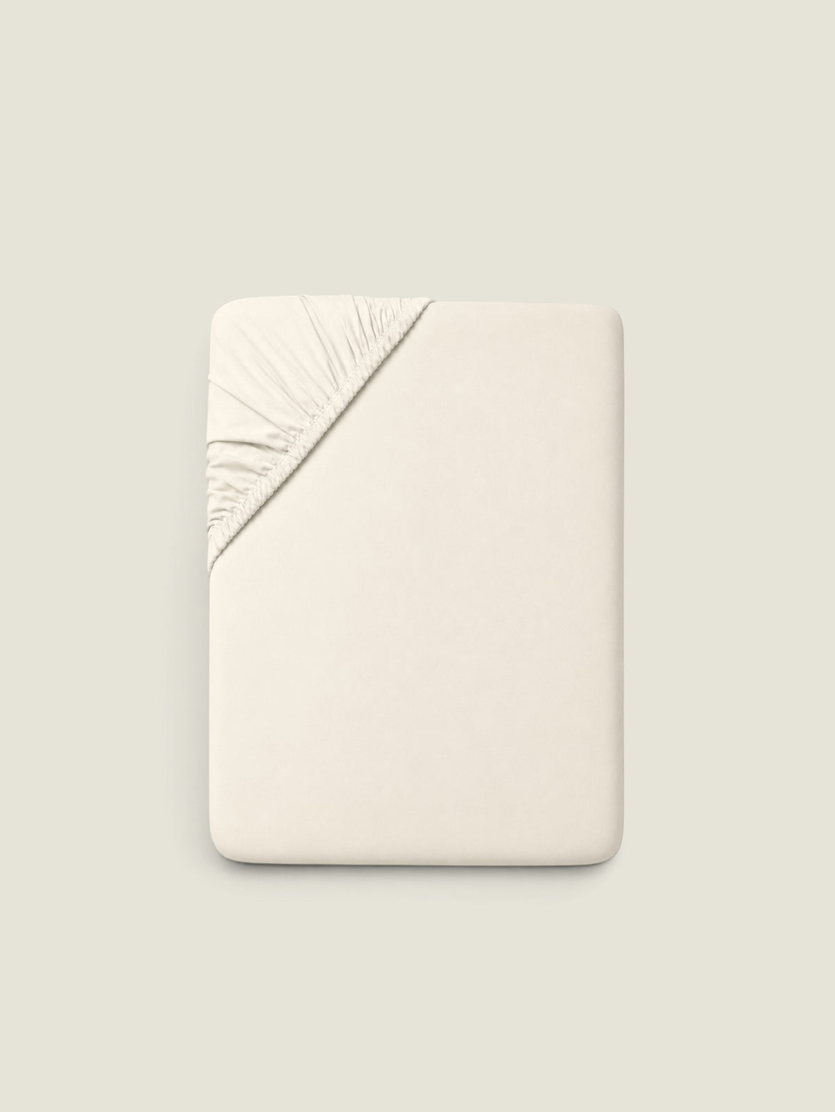 Hotel Luxury Egyptian Fitted Sheet - 500 Thread Count Sateen King / Ivory