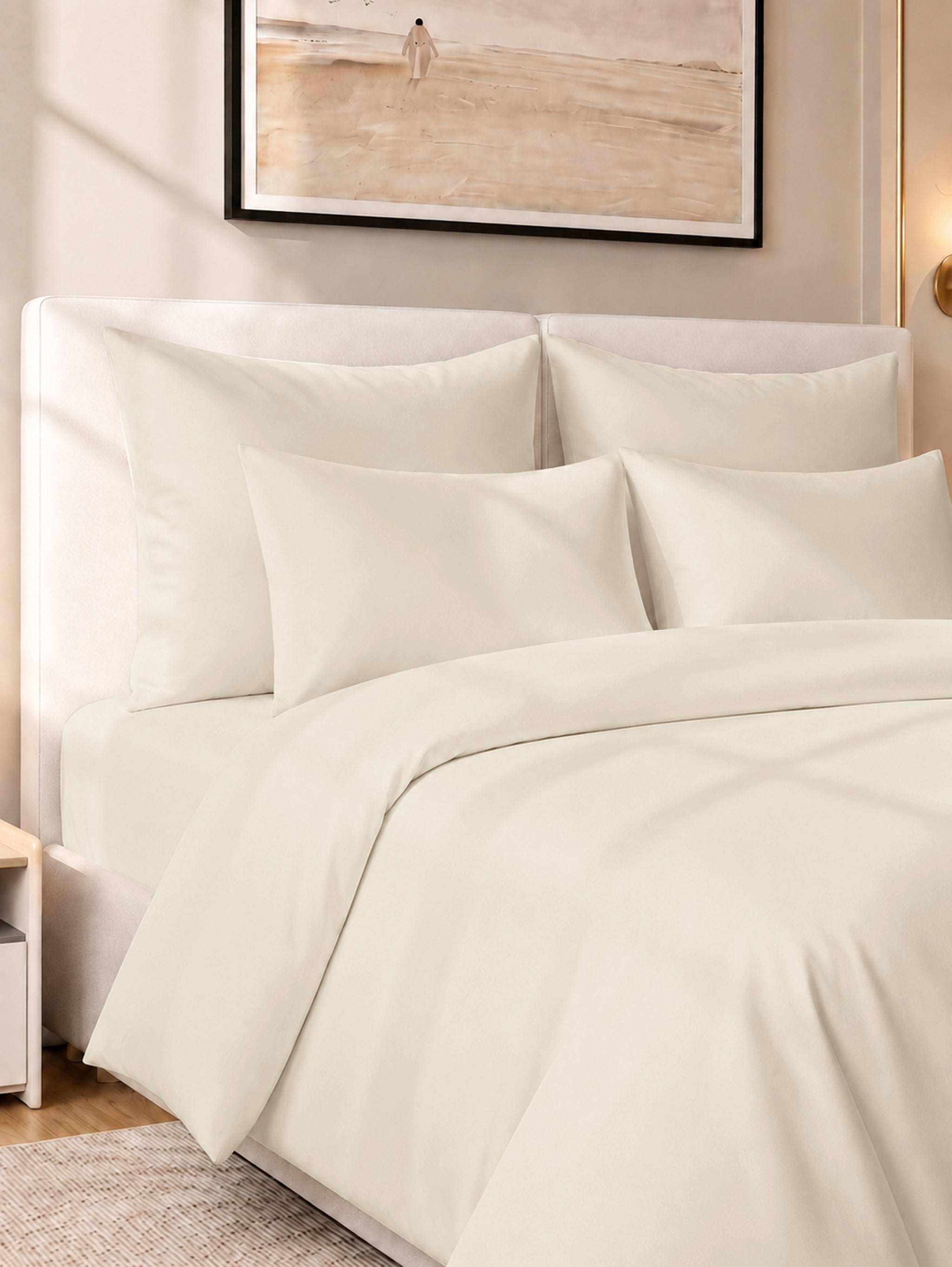 500 Thread Count 100% Egyptian Cotton Sateen 2 Pc Pillow Case Set