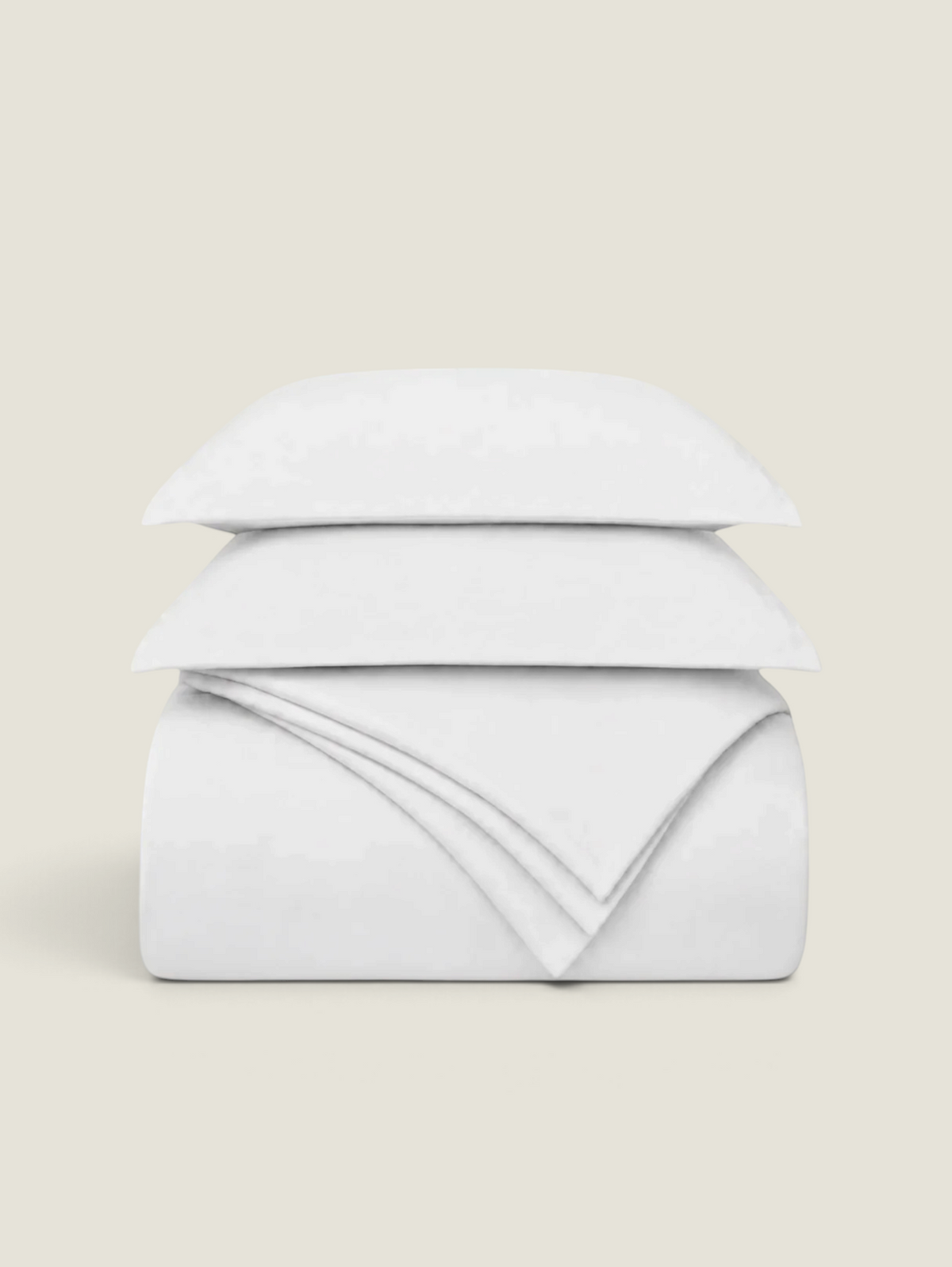Hotel Luxury Egyptian Duvet Set - 500 Thread Count Sateen King / White