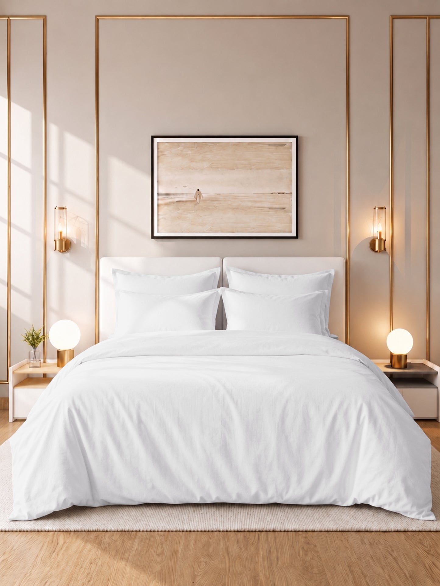 500 Thread Count 100% Egyptian Cotton Sateen 3 Pc Duvet Cover Set