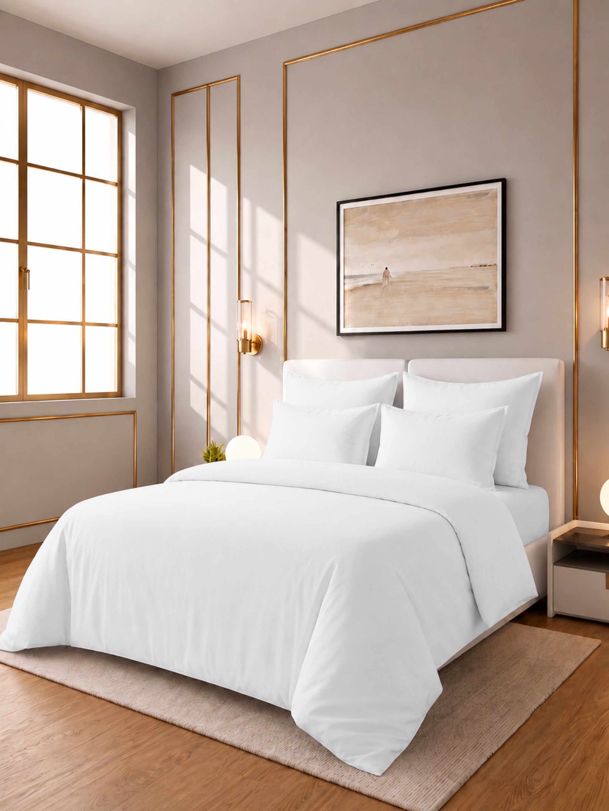 500 Thread Count 100% Egyptian Cotton Sateen 3 Pc Duvet Cover Set