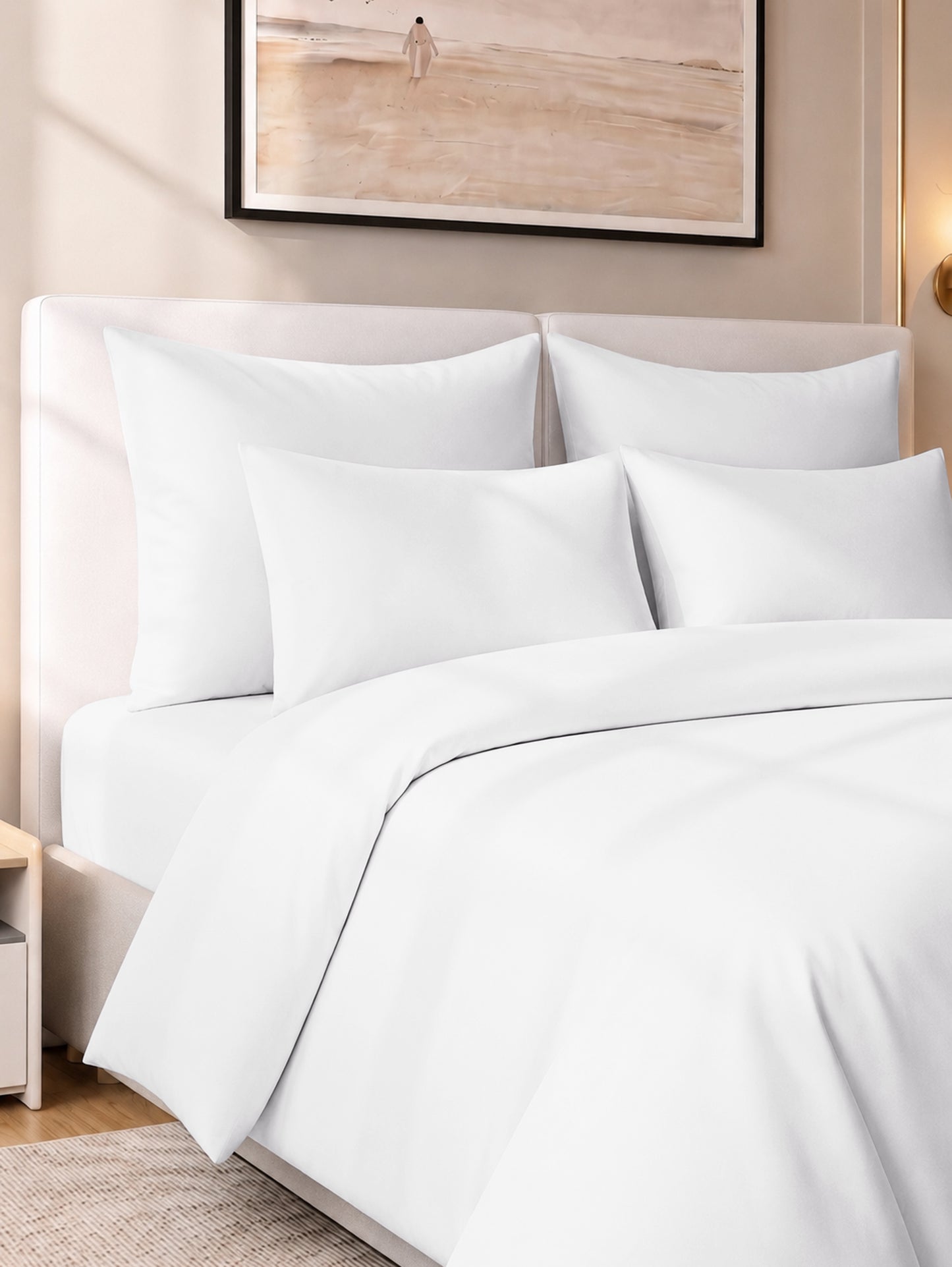 500 Thread Count 100% Egyptian Cotton Sateen 3 Pc Duvet Cover Set