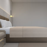 Luxurious 300 Thread Count Bamboo  Sateen Wide Stripe Flat Sheet
