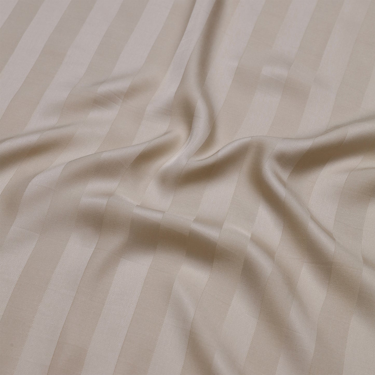 Luxurious 300 Thread Count Bamboo  Sateen Wide Stripe Flat Sheet