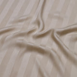 Luxurious 300 Thread Count Bamboo  Sateen Wide Stripe Flat Sheet