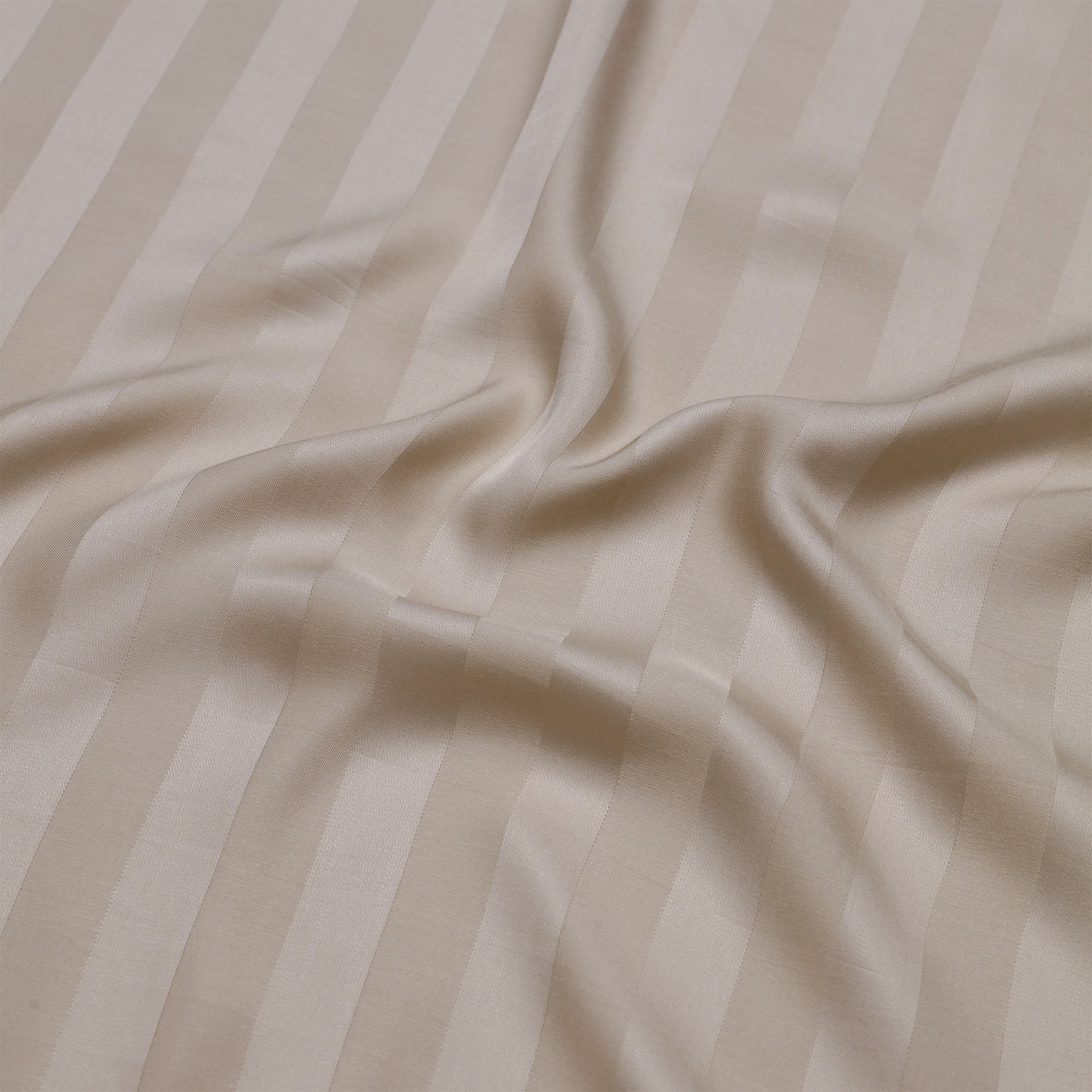 Luxurious 300 Thread Count Bamboo  Sateen Wide Stripe Flat Sheet