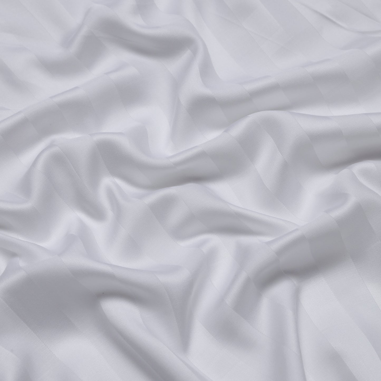 Luxurious 300 Thread Count Bamboo  Sateen Wide Stripe Duvet Cover Set - 3 Piece Collection