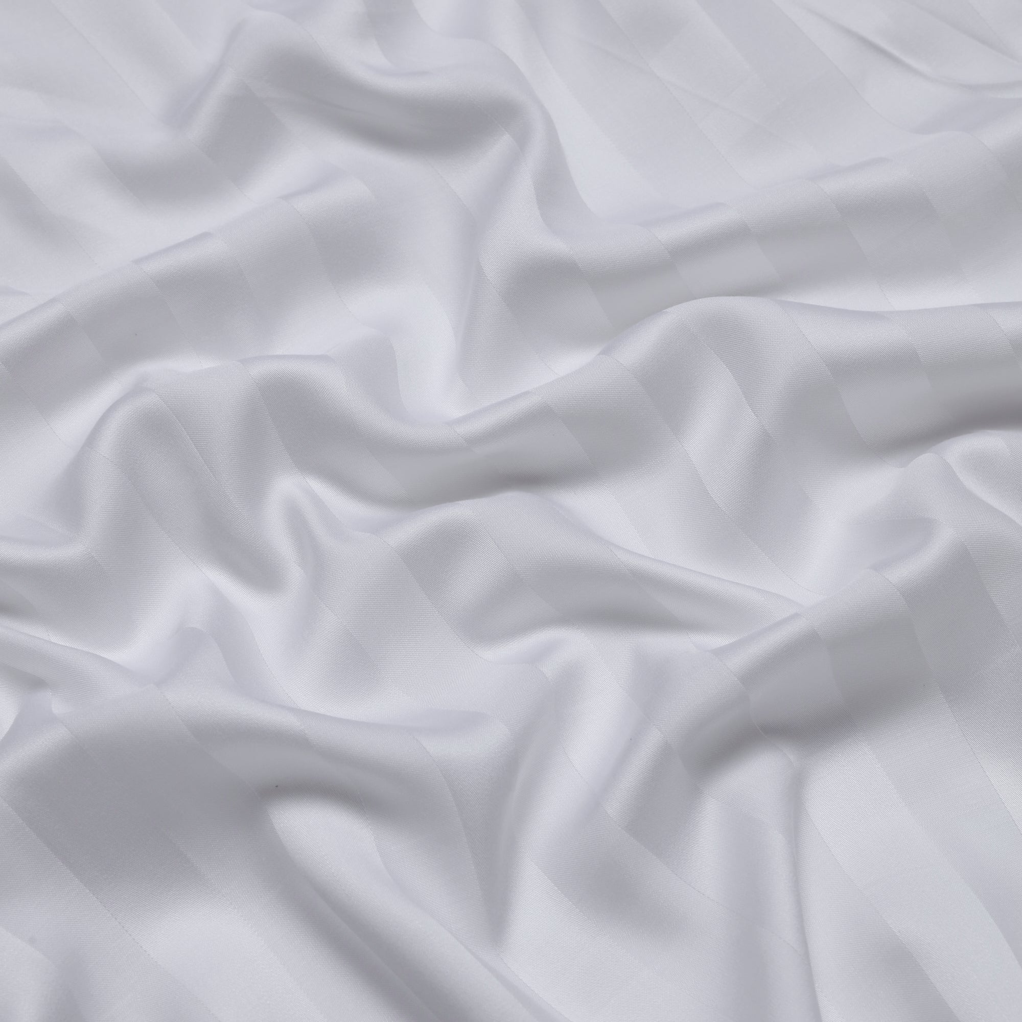 Luxurious 300 Thread Count Bamboo  Sateen Wide Stripe Duvet Cover Set - 3 Piece Collection
