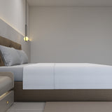 Luxurious 300 Thread Count Bamboo  Sateen Wide Stripe Flat Sheet