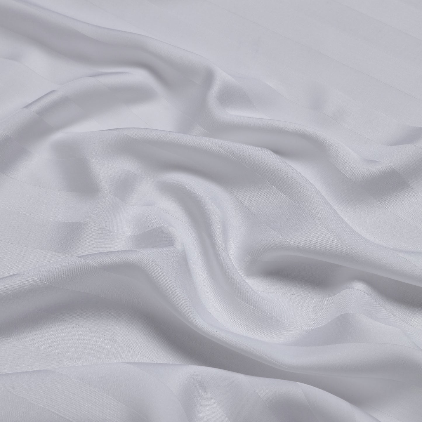 Luxurious 300 Thread Count Bamboo  Sateen Wide Stripe Flat Sheet