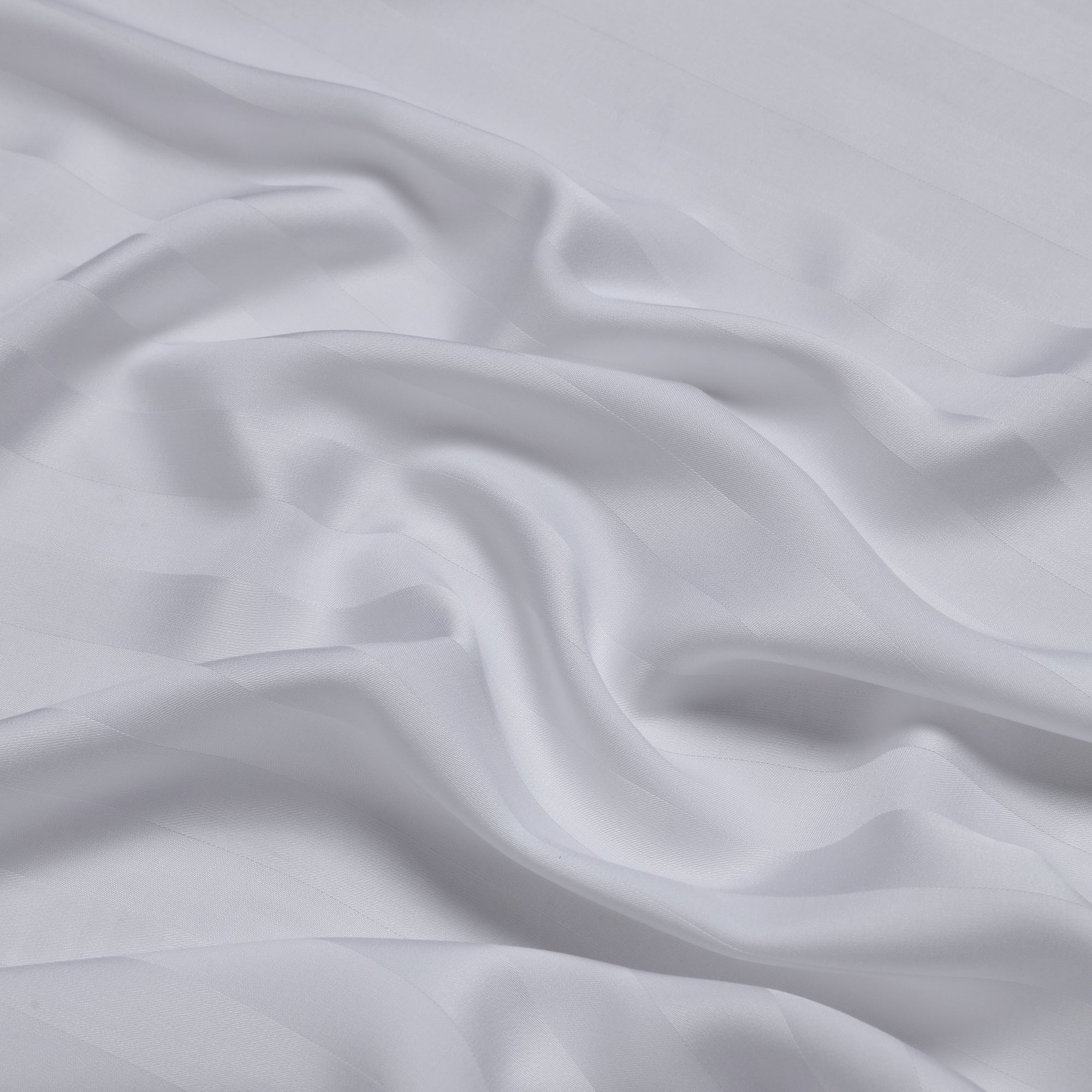 Luxurious 300 Thread Count Bamboo  Sateen Wide Stripe Flat Sheet