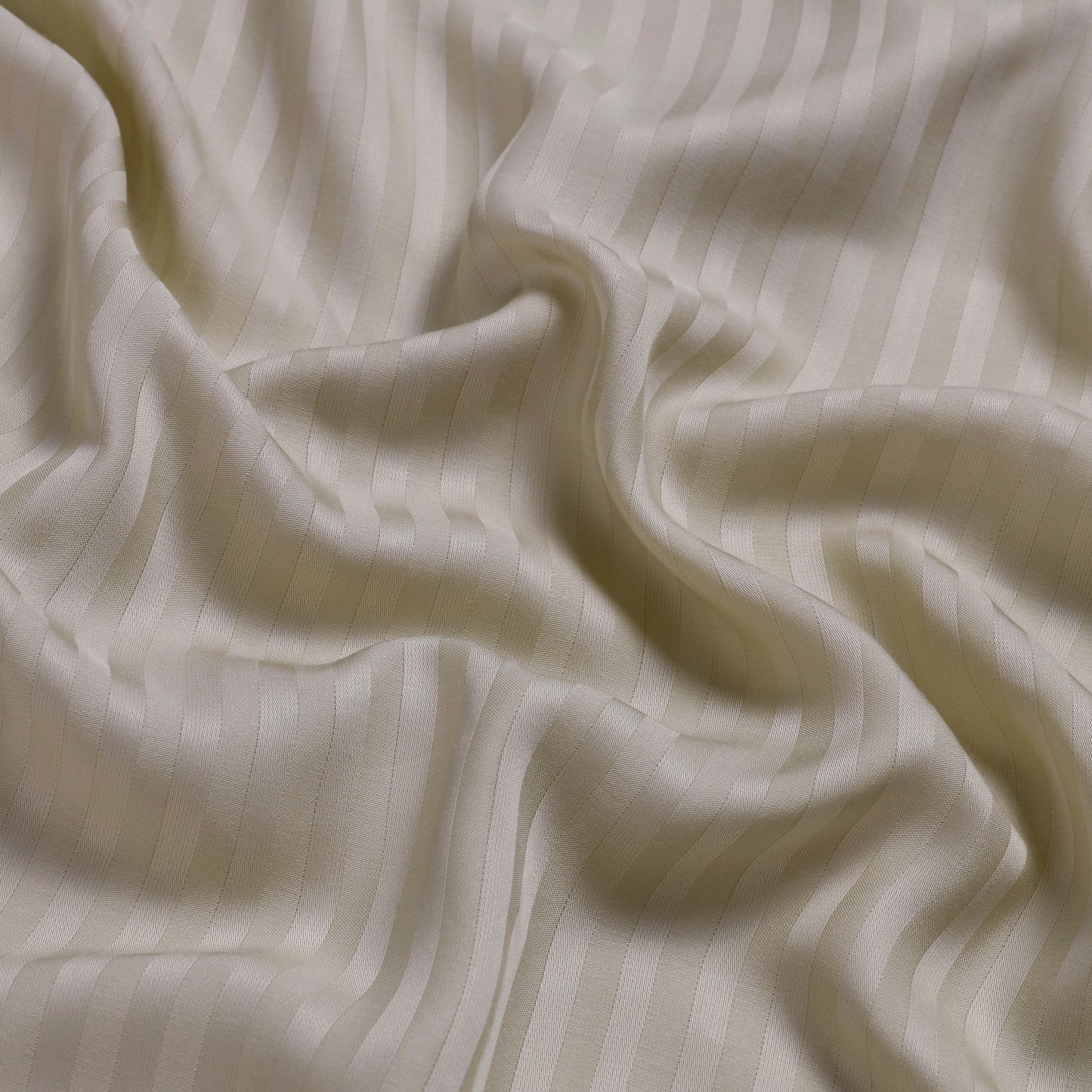 3 Pcs Luxurious 300 Thread Count Bamboo  Sateen Thin Stripe Duvet Cover Set