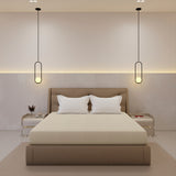 Luxurious 300 Thread Count Bamboo  Sateen Thin Stripe Fitted Sheet