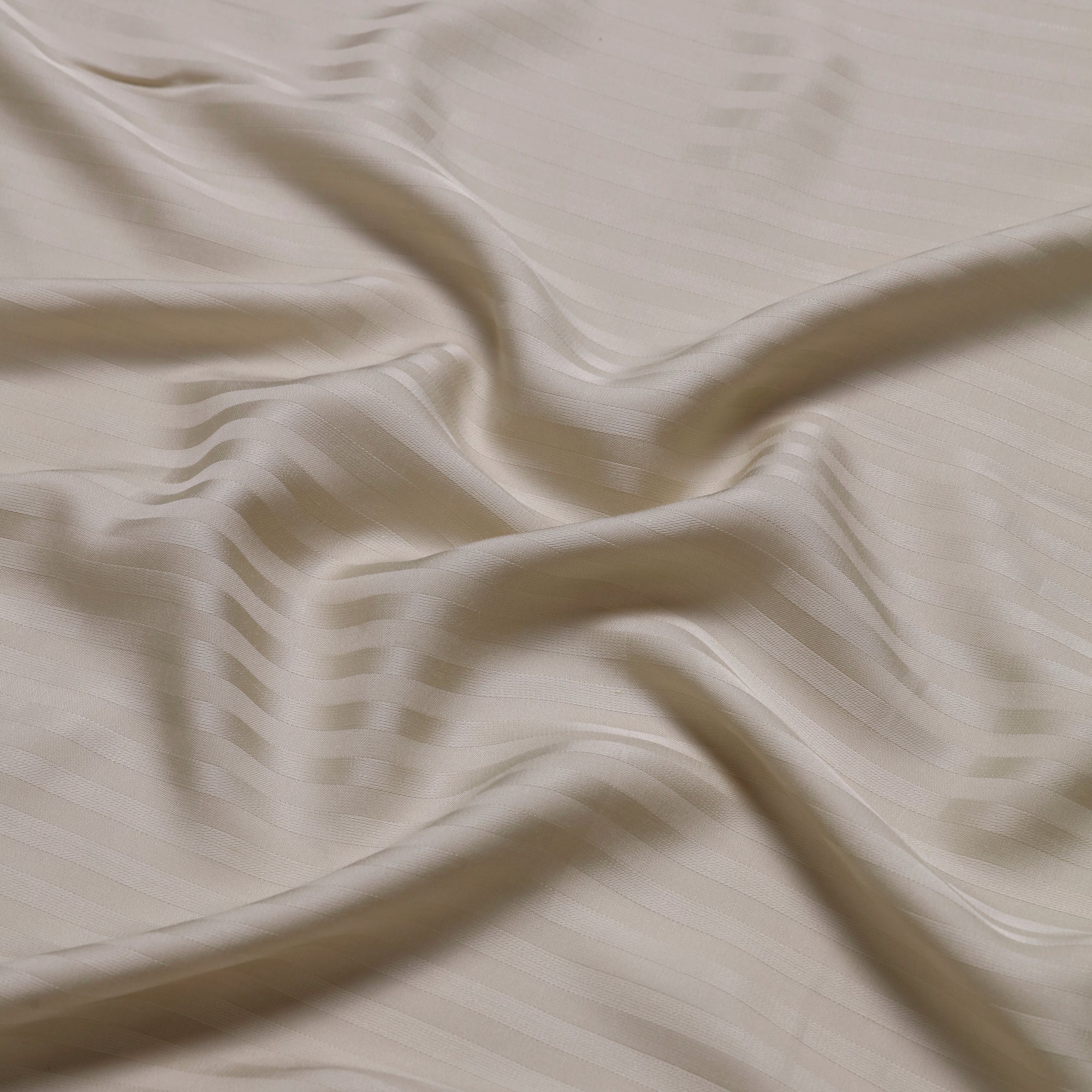 Luxurious 300 Thread Count Bamboo  Sateen Thin Stripe Fitted Sheet