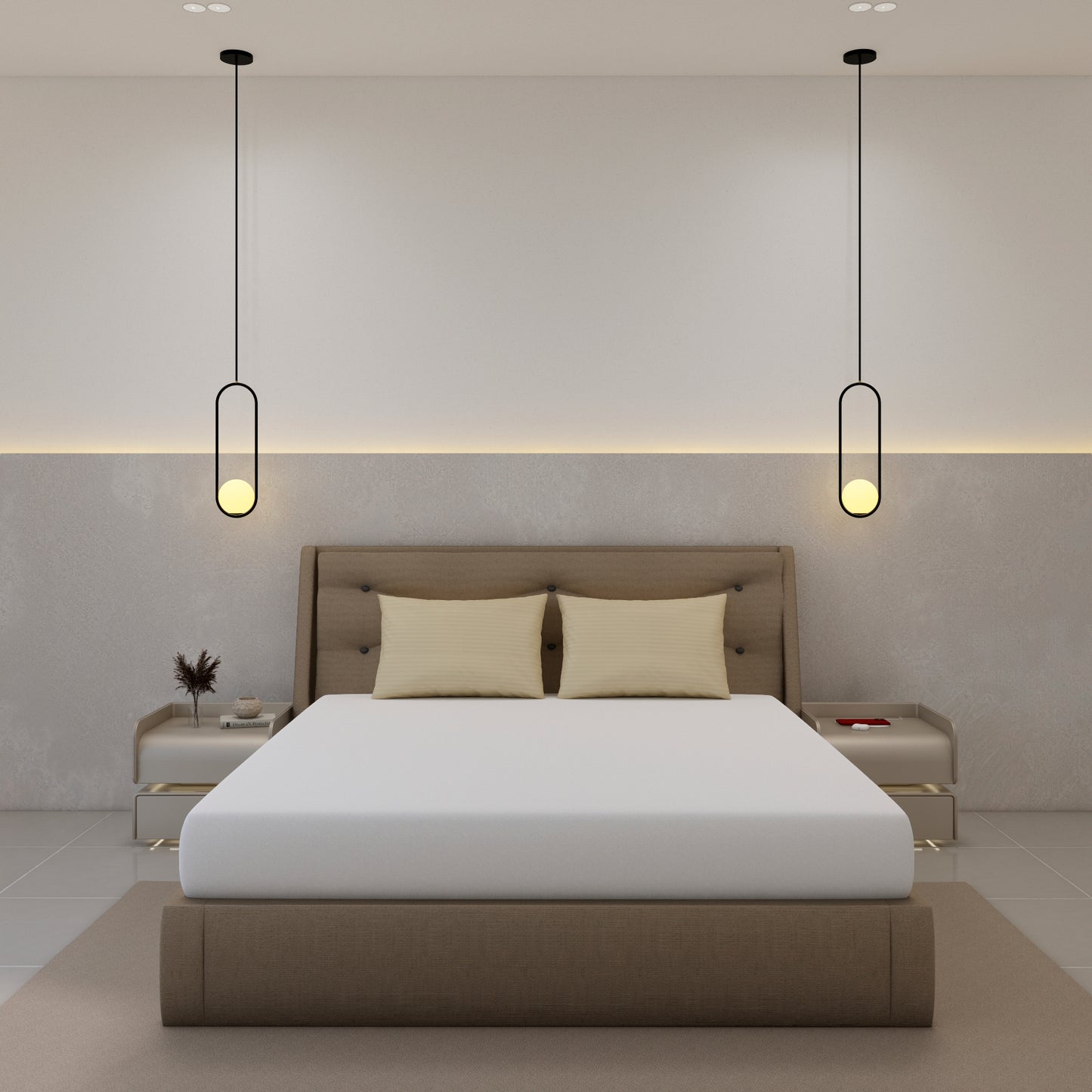 Luxurious 300 Thread Count Bamboo  Sateen Thin Stripe Pillow Cases