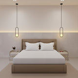 Luxurious 300 Thread Count Bamboo  Sateen Thin Stripe Fitted Sheet