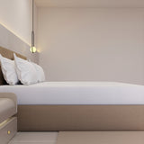 Luxurious 300 Thread Count Bamboo  Sateen Thin Stripe Fitted Sheet