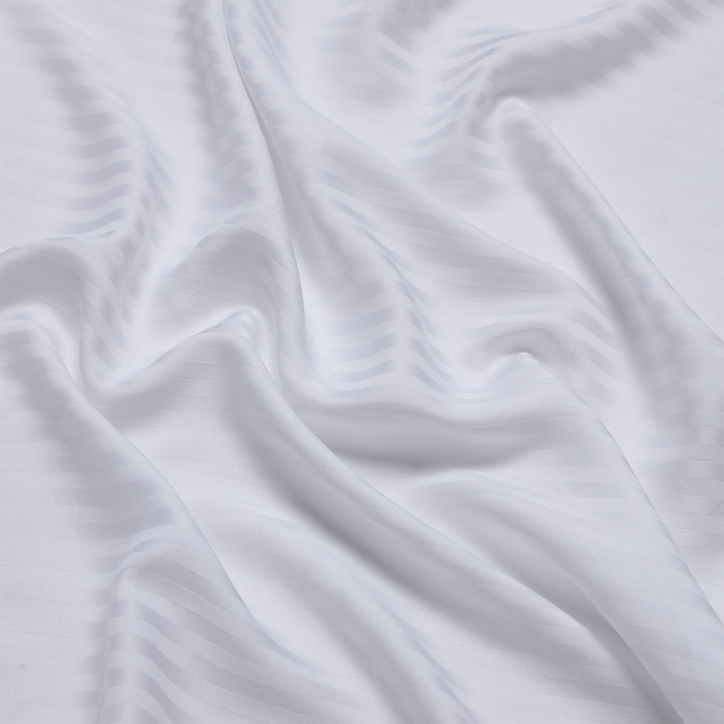Luxurious 300 Thread Count Bamboo  Sateen Thin Stripe Fitted Sheet