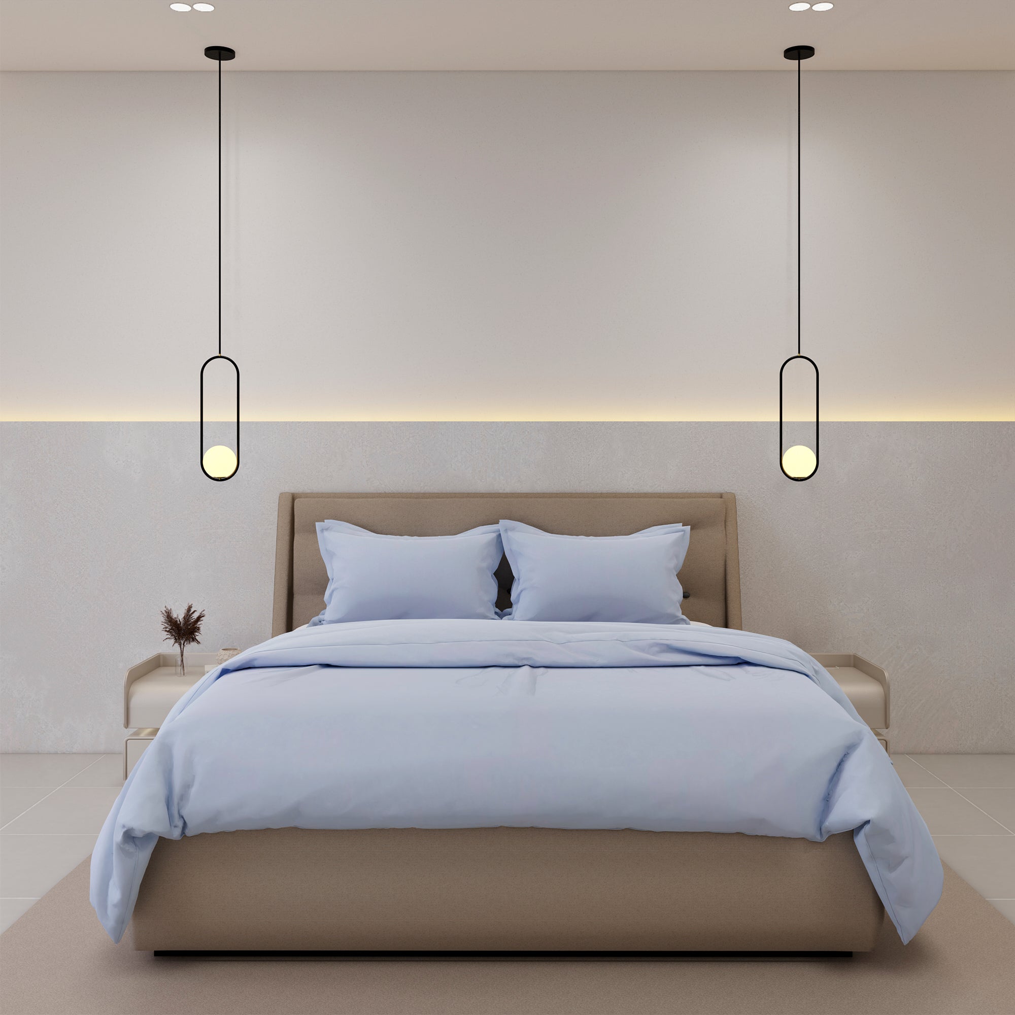 Royal Living Duvet Cover - 200 Thread Count King - 240 x 220 CM / SKY BLUE
