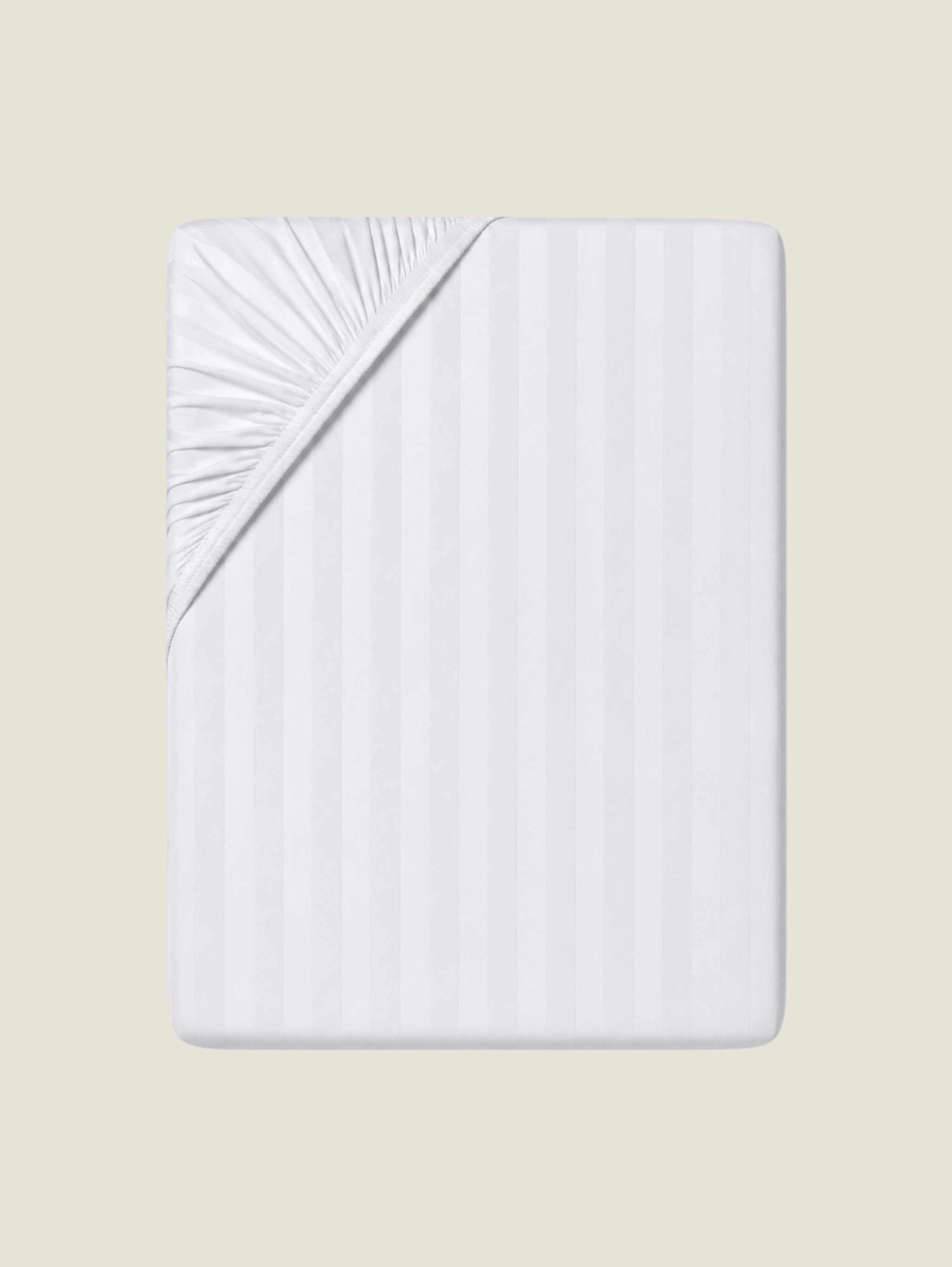 Hotel Thin Stripe Fitted Sheet - 300 Thread Count Sateen
