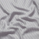 3 Pcs Luxurious 300 Thread Count Bamboo  Sateen Thin Stripe Duvet Cover Set King Duvet Cover - 240 x 220 CM, Pillow cases  50 x 80 CM / Grey