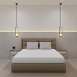 Luxurious 300 Thread Count Bamboo  Sateen Thin Stripe Pillow Cases 50 x 80 CM / Grey