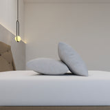 Luxurious 300 Thread Count Bamboo  Sateen Thin Stripe Pillow Cases 50 x 80 CM / Grey