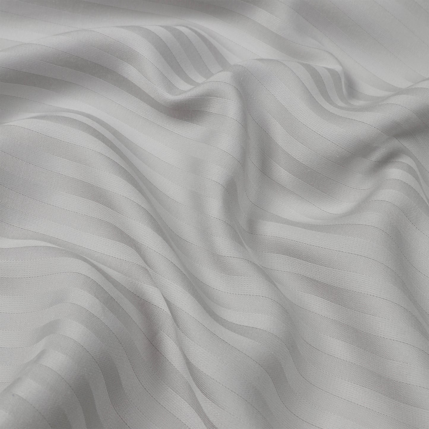 Luxurious 300 Thread Count Bamboo  Sateen Thin Stripe Pillow Cases 50 x 80 CM / Grey