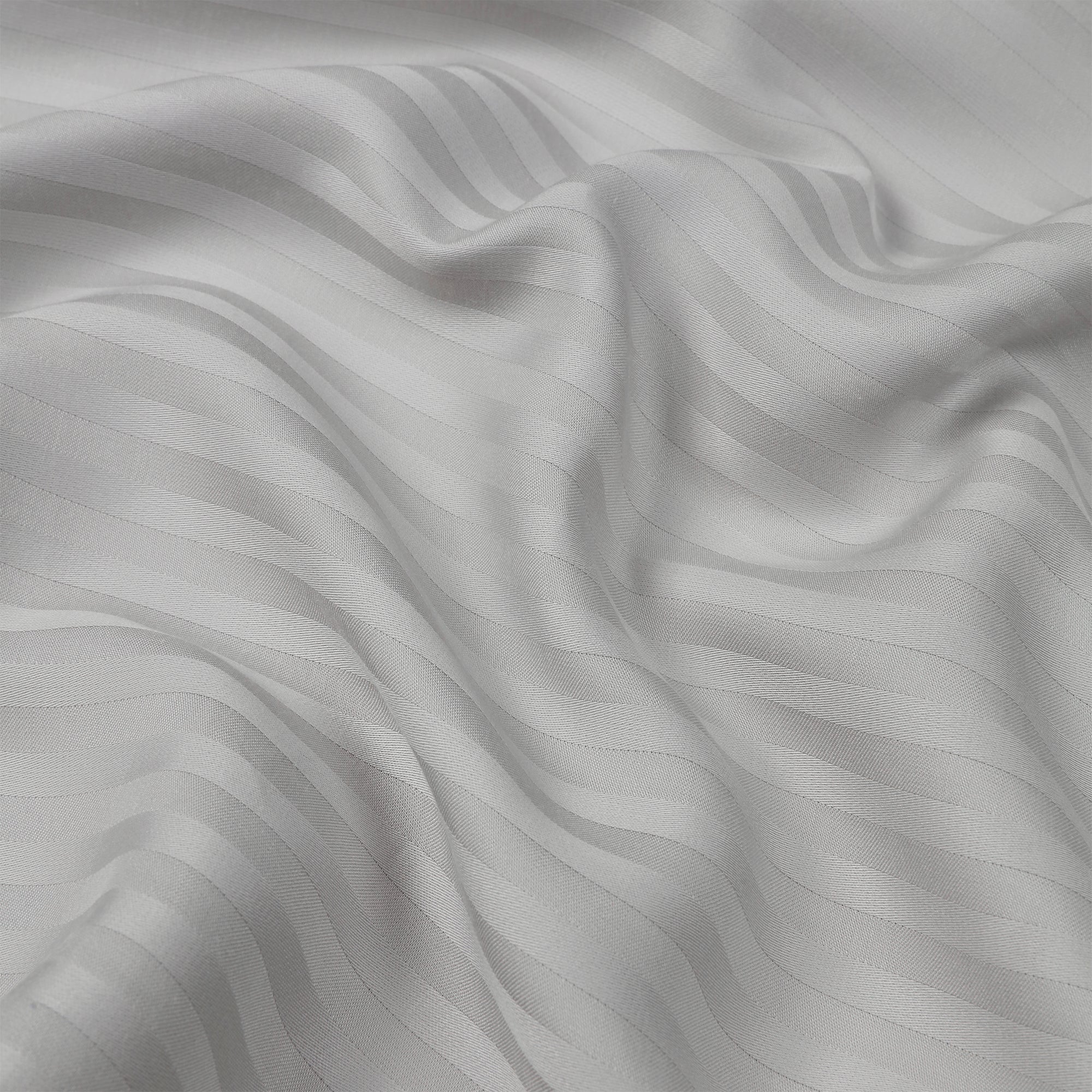 Luxurious 300 Thread Count Bamboo  Sateen Thin Stripe Pillow Cases 50 x 80 CM / Grey