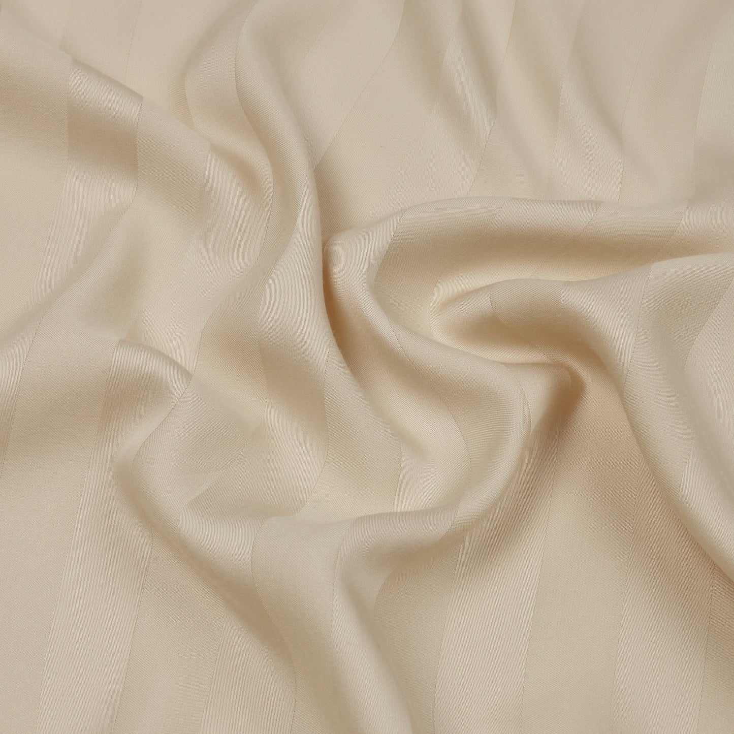 Luxurious 300 Thread Count Bamboo  Sateen Wide Stripe Fitted Sheet Queen - 160 x 200 x 38 CM / Pale Coral