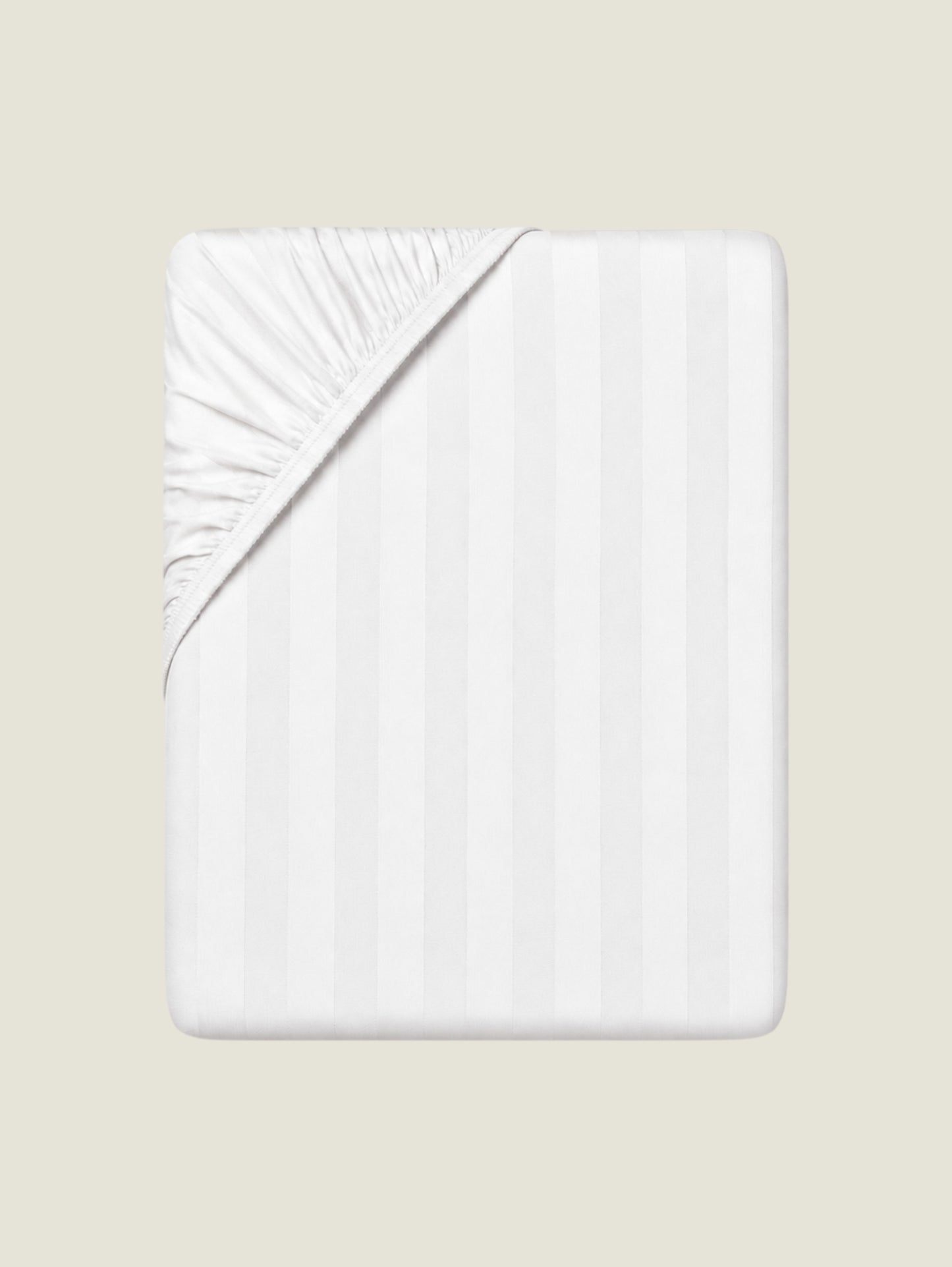 Hotel Wide Stripe Fitted Sheet - 300 Thread Count Sateen