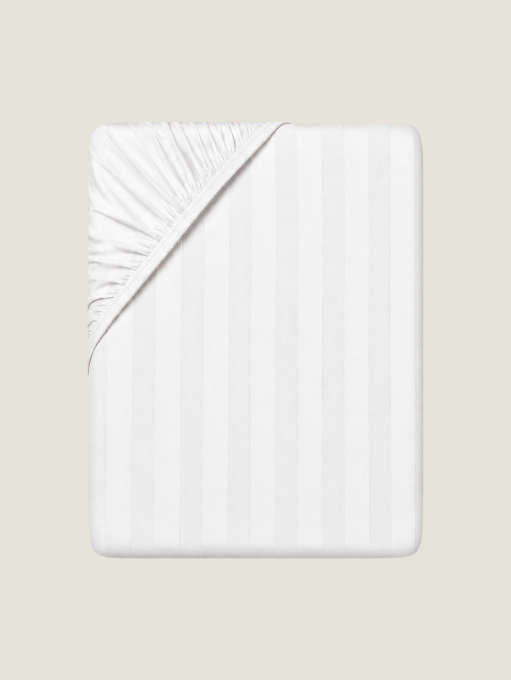 Hotel Wide Stripe Fitted Sheet - 300 Thread Count Sateen