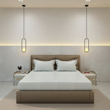 Luxurious 300 Thread Count Bamboo  Sateen Wide Stripe Fitted Sheet
