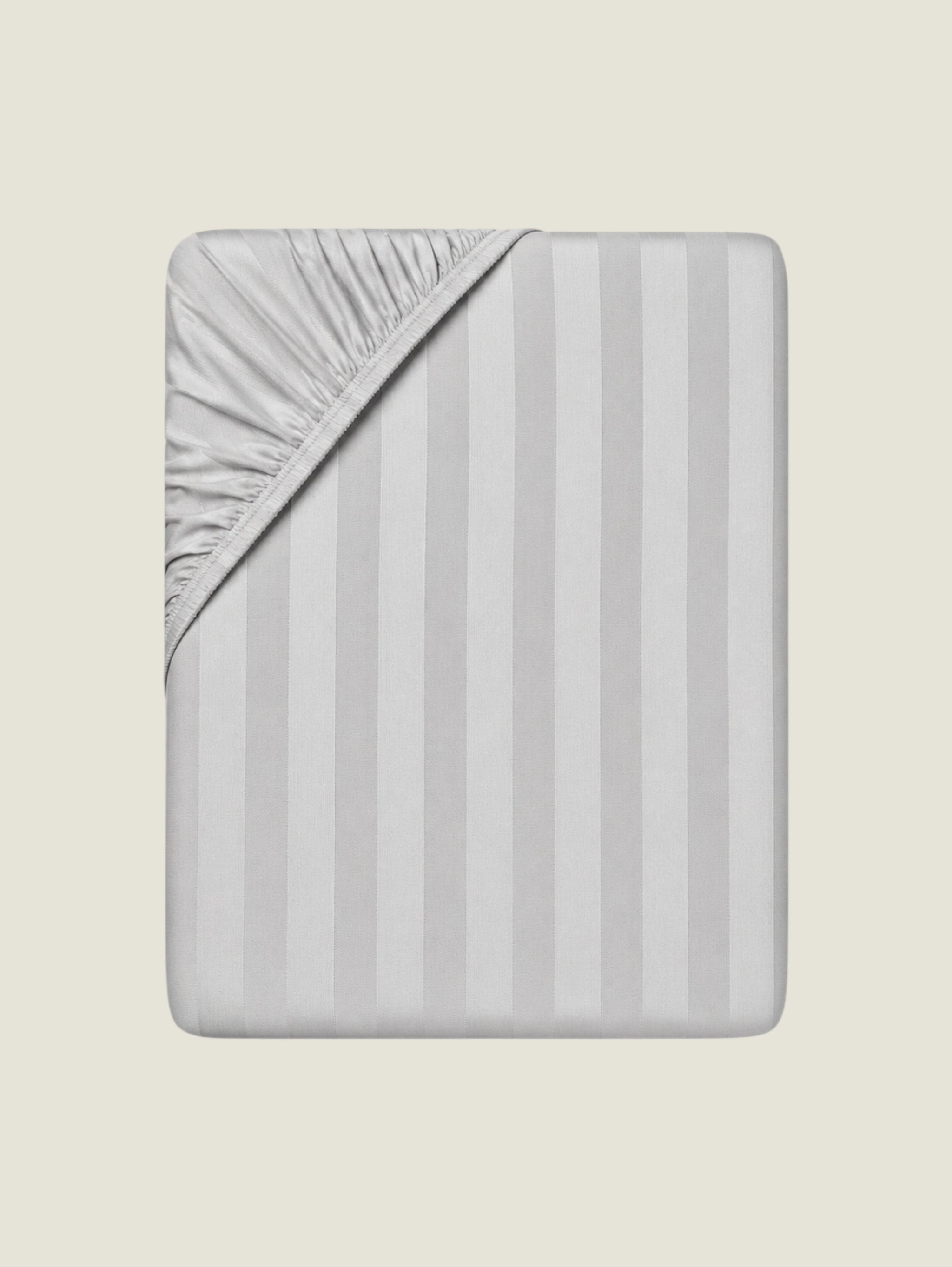 Hotel Wide Stripe Fitted Sheet - 300 Thread Count Sateen