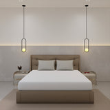 Luxurious 300 Thread Count Bamboo  Sateen Wide Stripe Pillow Cases 50 x 80 CM / Grey