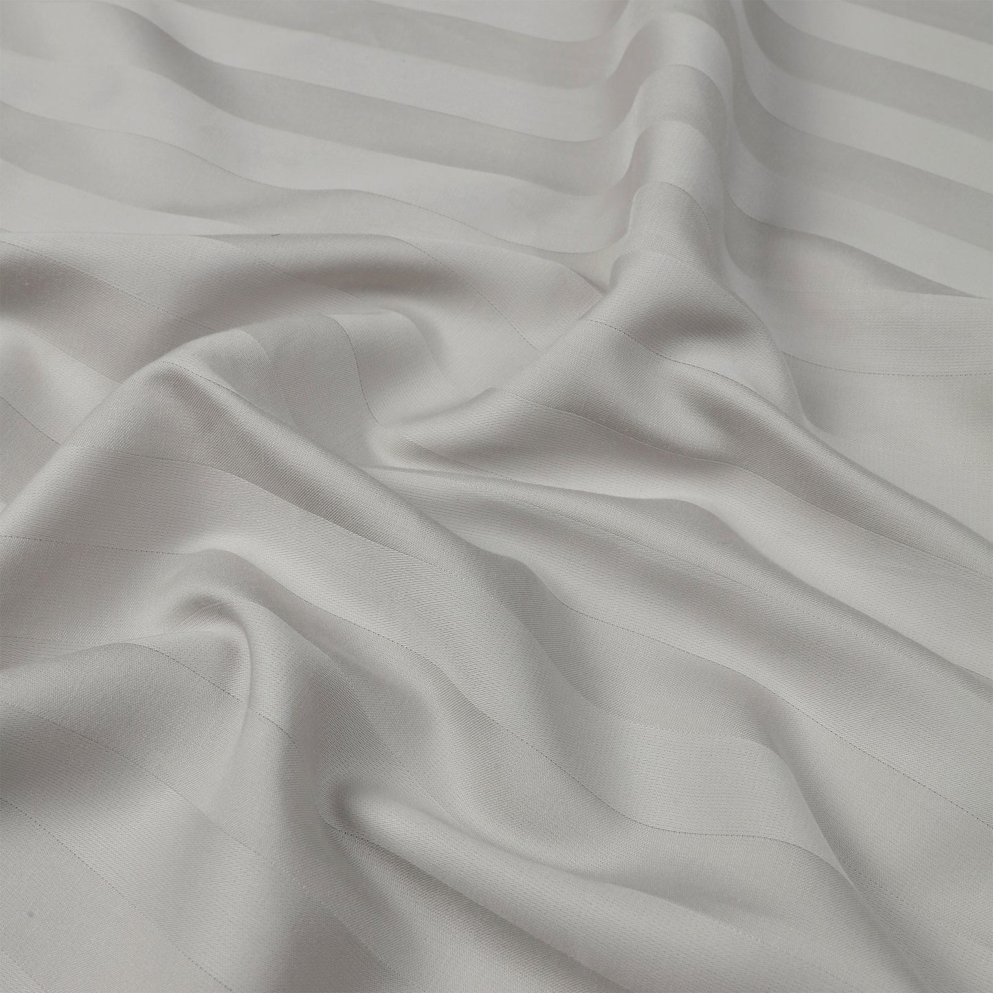 Luxurious 300 Thread Count Bamboo  Sateen Wide Stripe Pillow Cases 50 x 80 CM / Grey