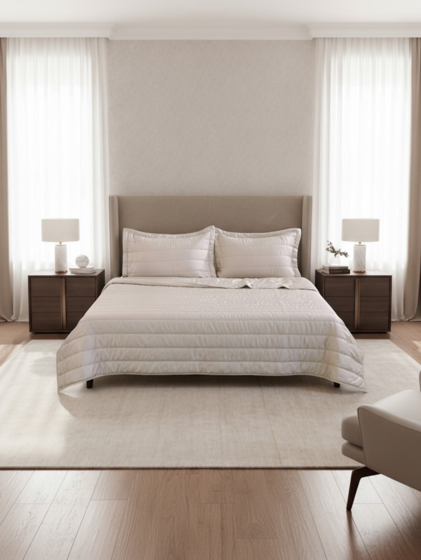100% Tencel Embroidered Bed Spread Set