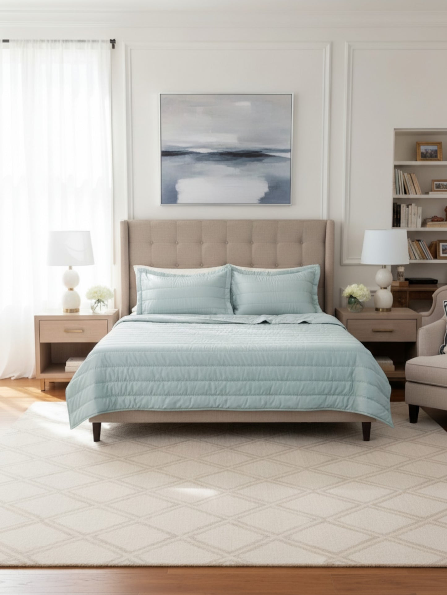 100% Tencel Embroidered Bed Spread Set