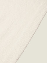 Dwell Fur Knitted Throw Blanket - White