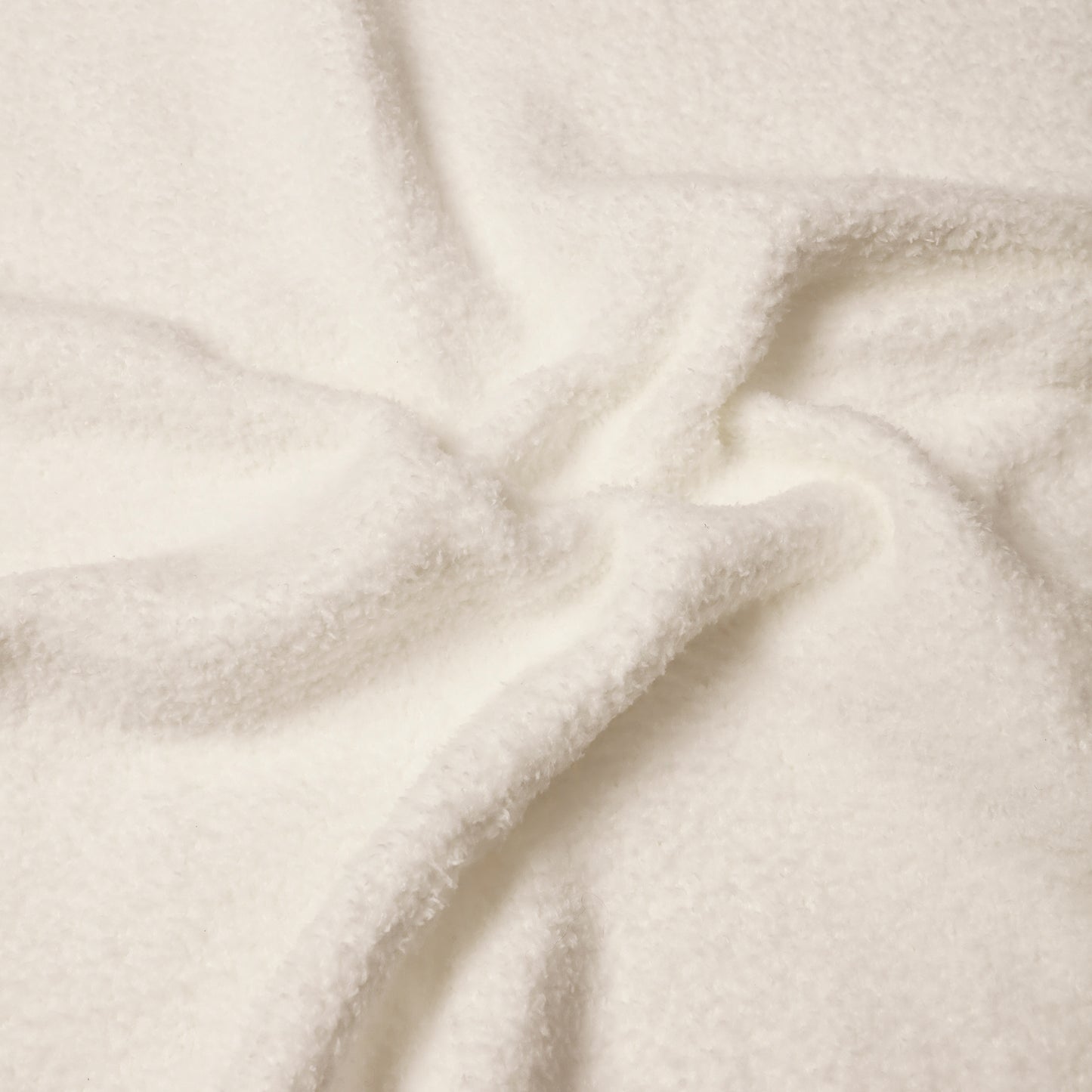 Dwell Fur Knitted Throw Blanket - White