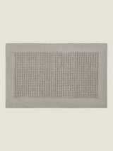Dwell Cotton Frame Cotton Bath Mat - Light Grey