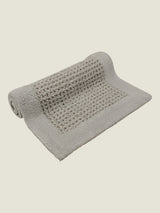 Dwell Cotton Frame Cotton Bath Mat - Light Grey